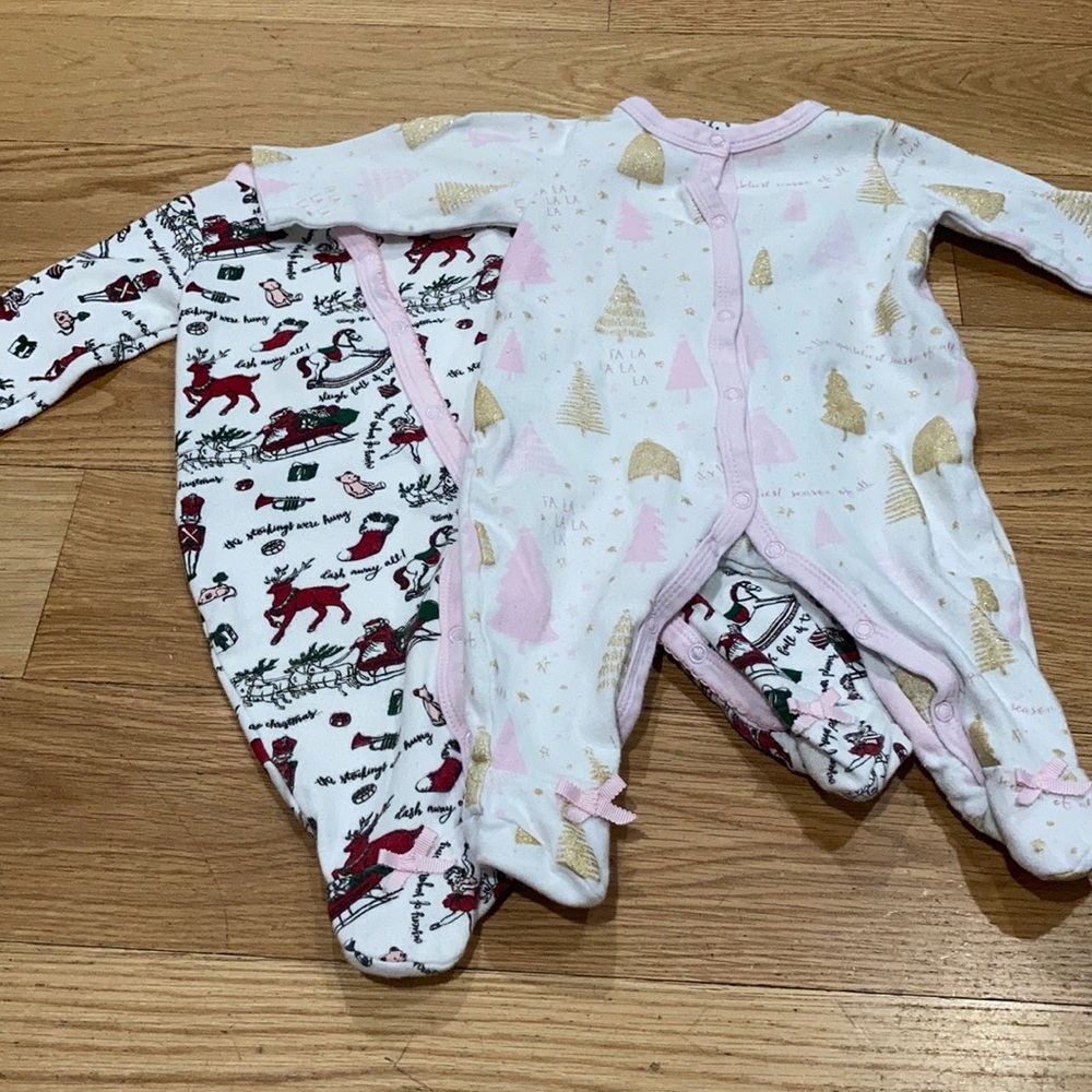 🎄 Mudpie Baby Girl Christmas PJs